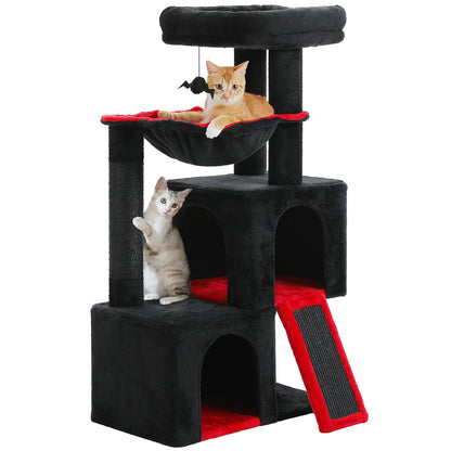 Large Cat Tree for Indoor Cats, Multi-Level Cat Tower with Sisal Scratching Post, 2 Spacious Condo, Cat Scratching Pad