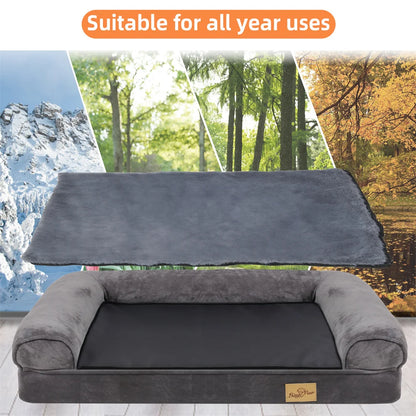 XXXL Large Calming Dog Bed Orthopedic Memory Foam , Waterproof Removable Cover Plush Mat for Small Medium Large Dogs