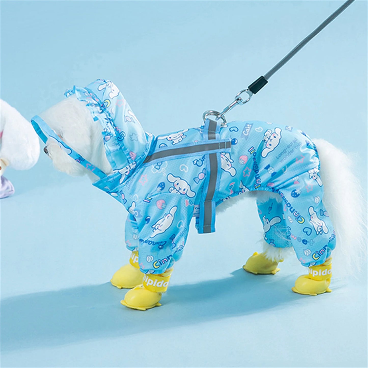 Cinnamoroll Pet Raincoat, Waterproof ,Hood Rain Jacket for Dogs of all Sizes - Keep Your Pup Dry and Stylish