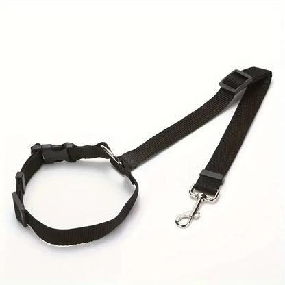 1pc Pet Dog And Cat Seat Belt, Car Headrest Restraint, Adjustable Safety Rope,