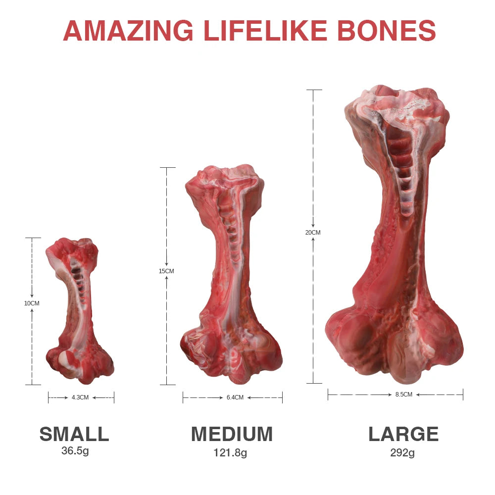 MASBRILL Dog Toys Aggressive Chewers, Large Dogs Bone-Shaped Indestructible Nylon Interactive Dog Toy, Teeth Cleaning