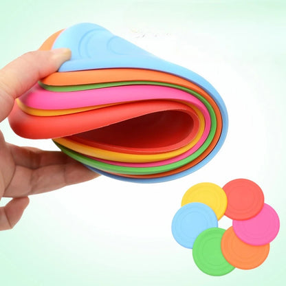 Soft Silicone Flying Saucer, Dog Chew Toy, Training Frisbee, Bite-Resistant