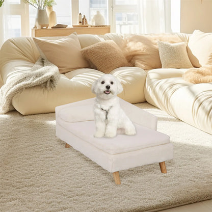 Elevated Pet Bed,Nordic Pet Stool Bed with Cozy Pad, Waterproof, with Sturdy Wood Legs for Small Dog or Kitten