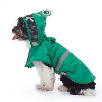 Fashionable Reflective Pet Dog Raincoat ,Hooded ,Waterproof Jacket for Big Dogs