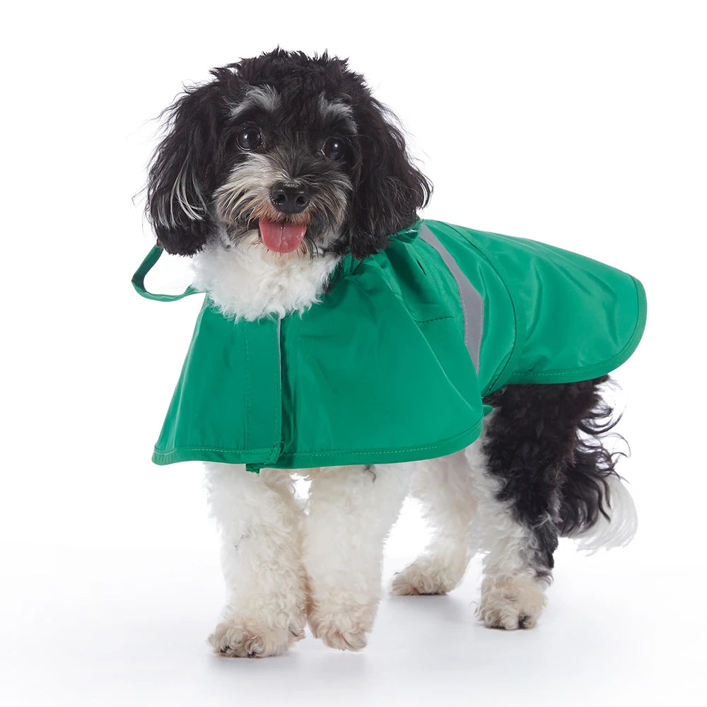 Fashionable Reflective Pet Dog Raincoat ,Hooded ,Waterproof Jacket for Big Dogs