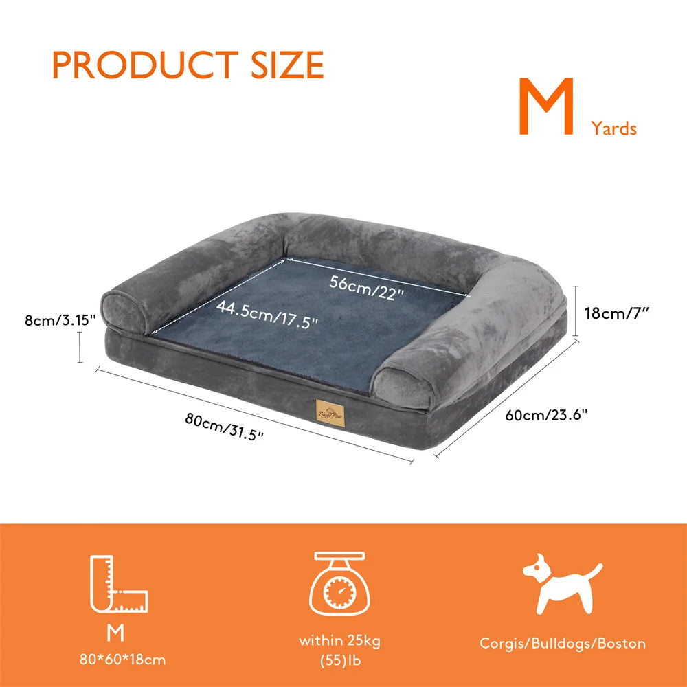 XXXL Large Calming Dog Bed Orthopedic Memory Foam , Waterproof Removable Cover Plush Mat for Small Medium Large Dogs
