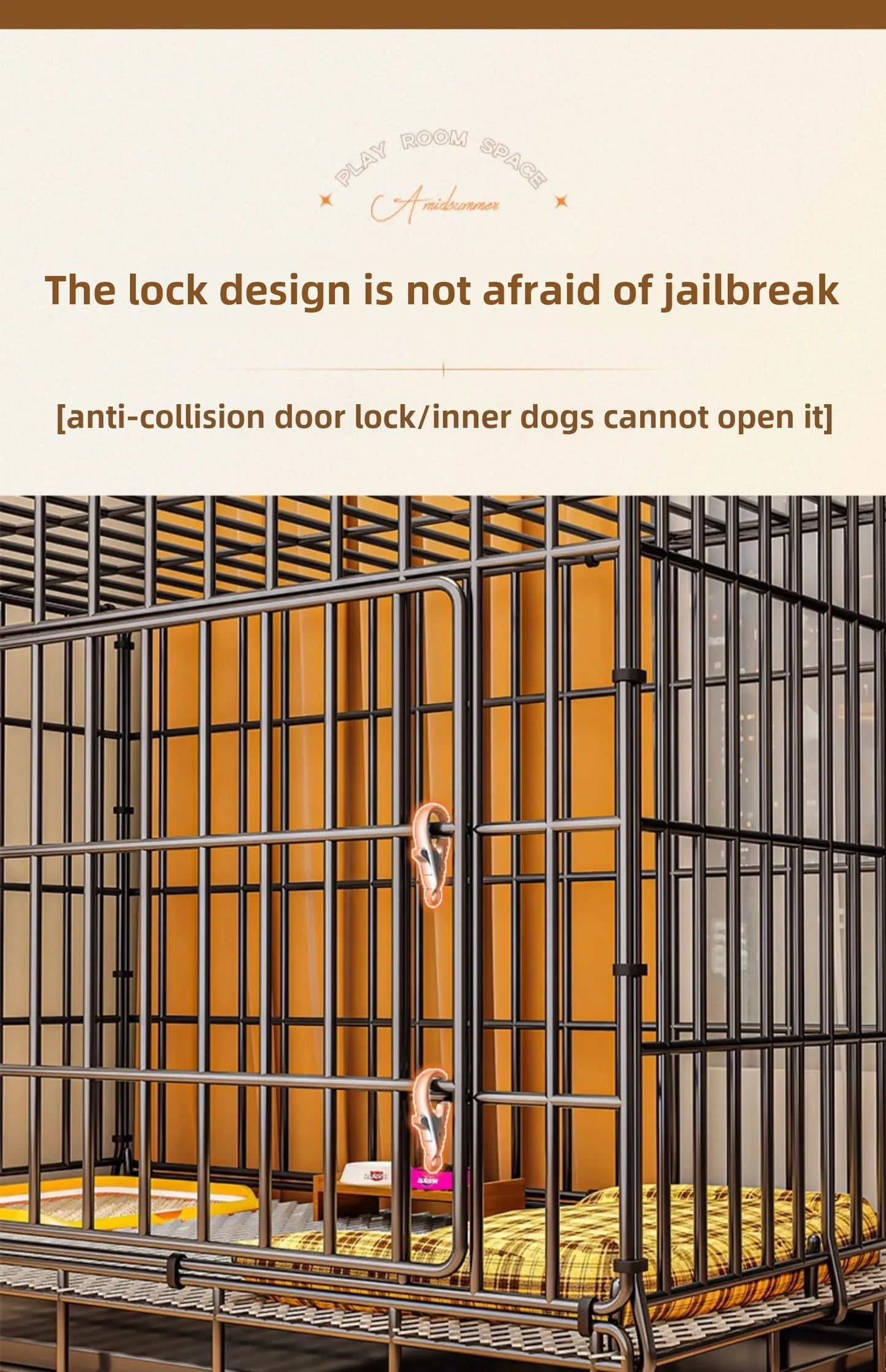 Dog Cage Small Indoor Folding with Toilet Teddy Bigbear, Medium Dog ,Corgi Border, Pet Kennel , House Kennel ,Pets House, Pet Fence