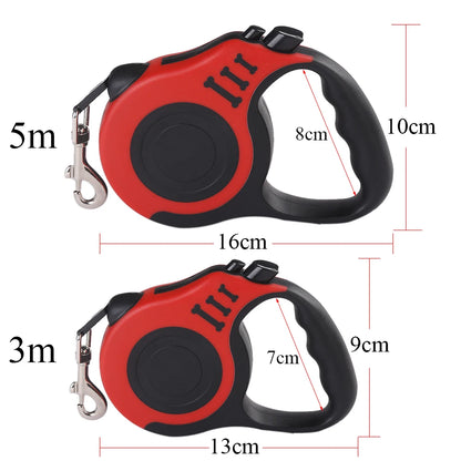 3m, 5m Dog Leash for Small Dogs or Cats,  Automatic Retractable w/ Durable Nylon Lead