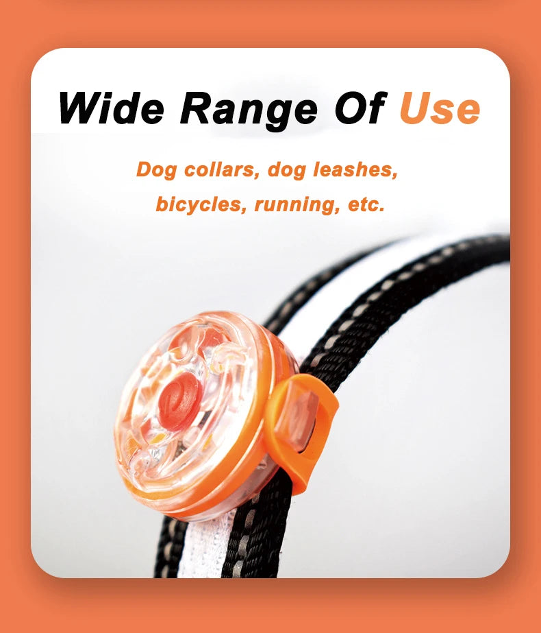LED Pet Dog and Cat Collar Pendant for Night Safety ,Waterproof ,Flashing Harness With Light