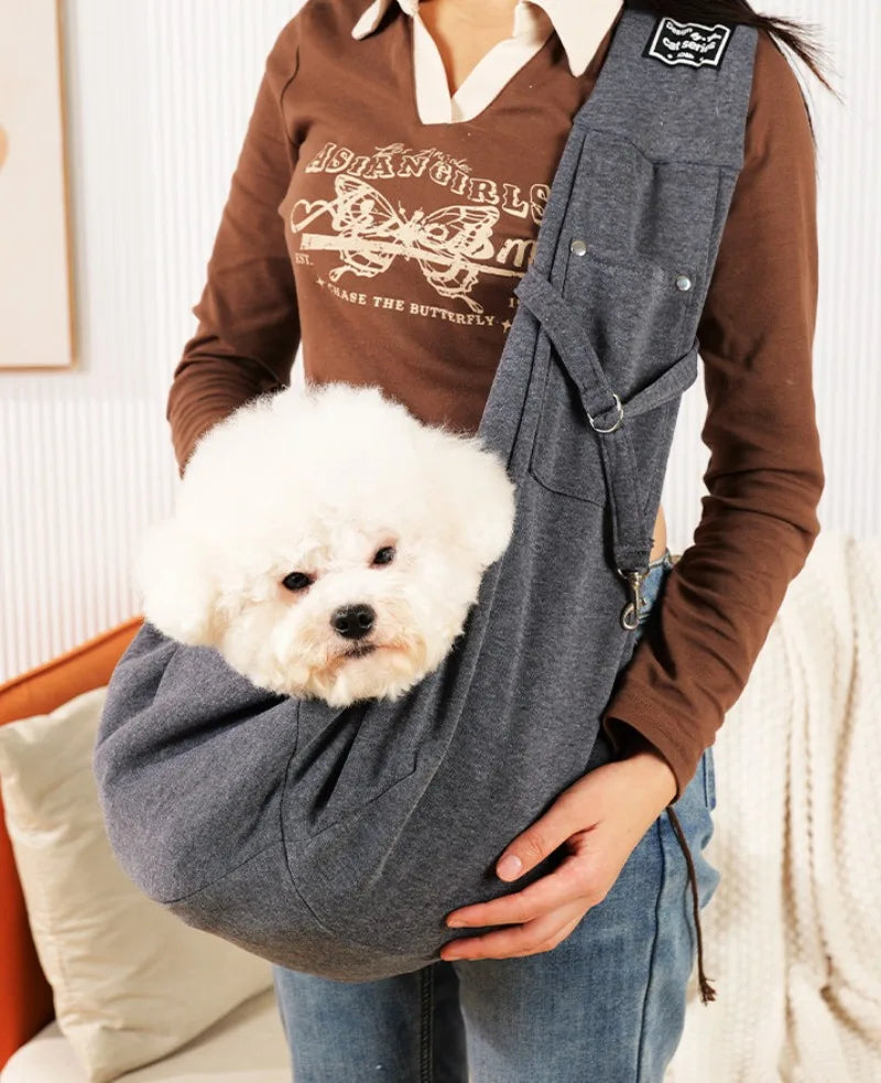 Comfortable Dog Bag ,Pet Crossbody Shoulder Bag, Outdoor Travel , Portable Cat or Puppy Sling Carrier