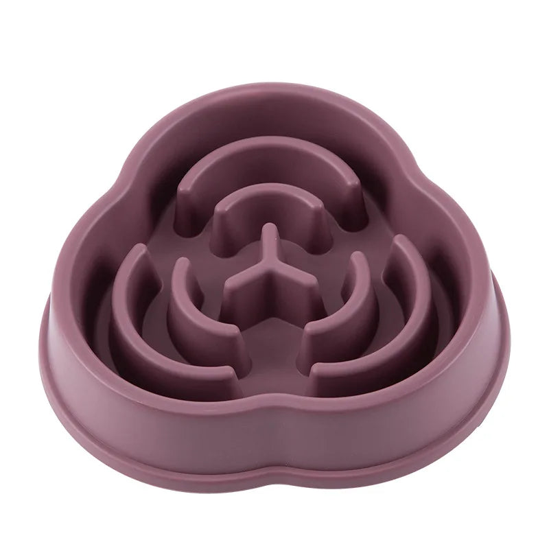 Pet Cat and Dog Slow Food Bowl, Anti-choking , Non-slip, Multiple Colors and Shapes