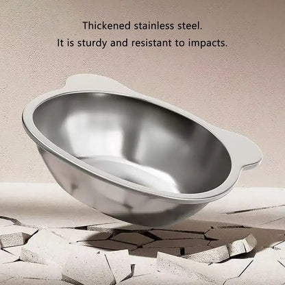 New 304 Stainless Steel Elevated Cat Bowl 15° Tilted Raised Design with Neck Guard, Healthy Feeding, Shatterproof for Cats