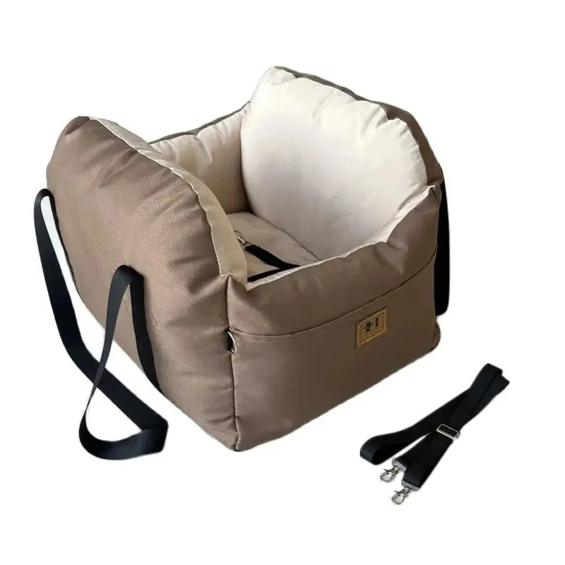 Dog Car Seat with Safety Belt, Four Season Universal Pet Nest Cushion, Washable Dogs, Cats, Sofa Bedding Travel Mattress