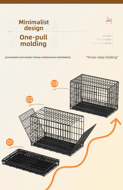 Dog Cage Small Indoor Folding with Toilet Teddy Bigbear, Medium Dog ,Corgi Border, Pet Kennel , House Kennel ,Pets House, Pet Fence