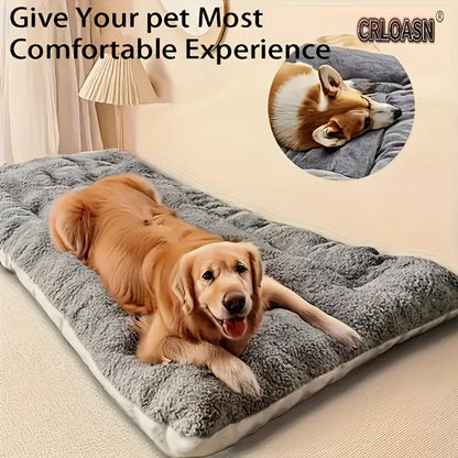 Oversized Plush Dog or Cat Bed - Winter Warm, Waterproof and Washable, Extra Thick Soft Fleece