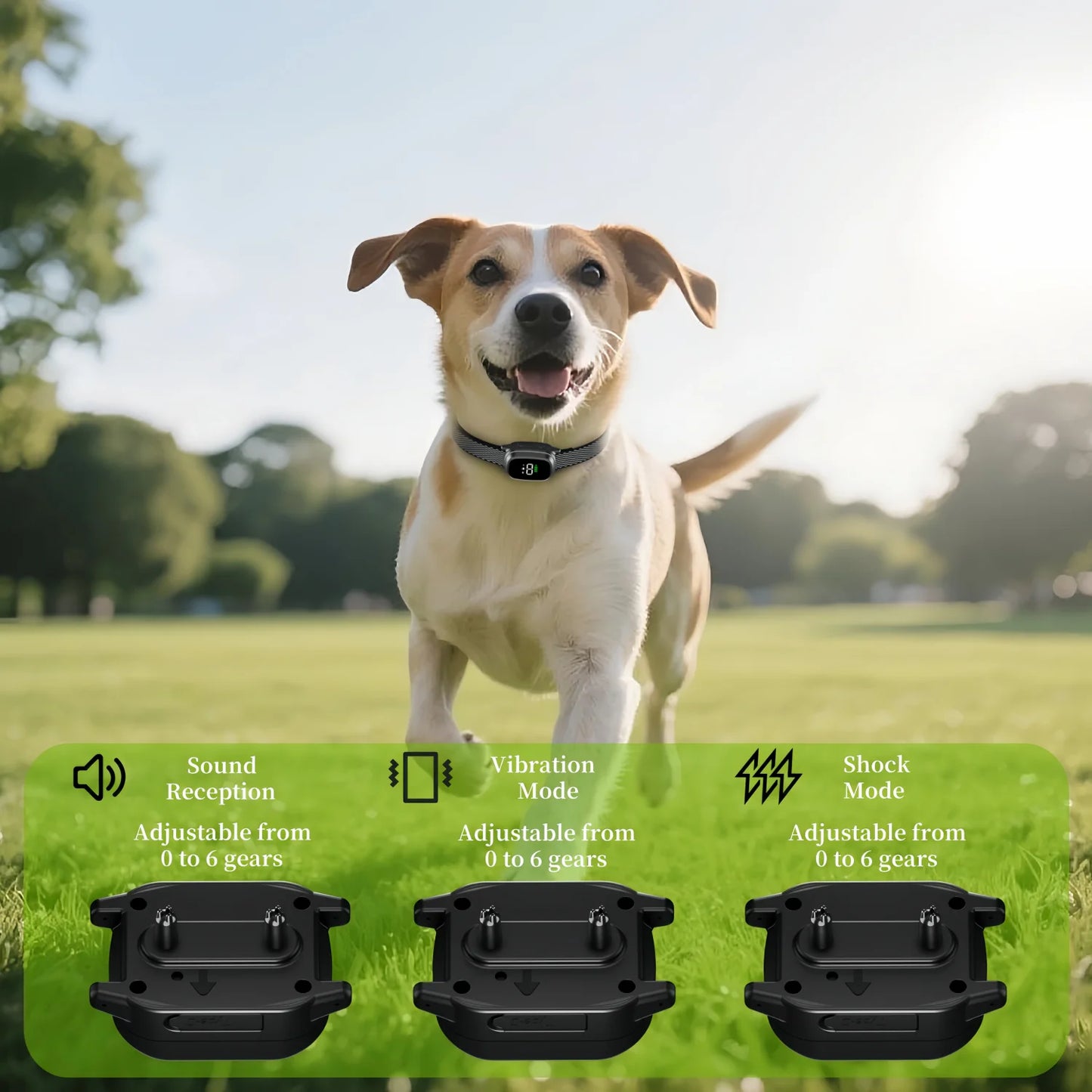 Waterproof Dog Bark Collar, Rechargeable Anti-Bark Collar For Dogs,  Stop Barking, Dogs with Vibration Training Collar,  For Small, or Medium Dogs