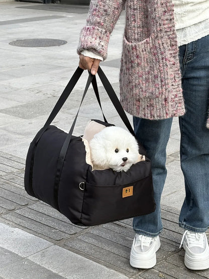 Dog Car Seat with Safety Belt, Four Season Universal Pet Nest Cushion, Washable Dogs, Cats, Sofa Bedding Travel Mattress