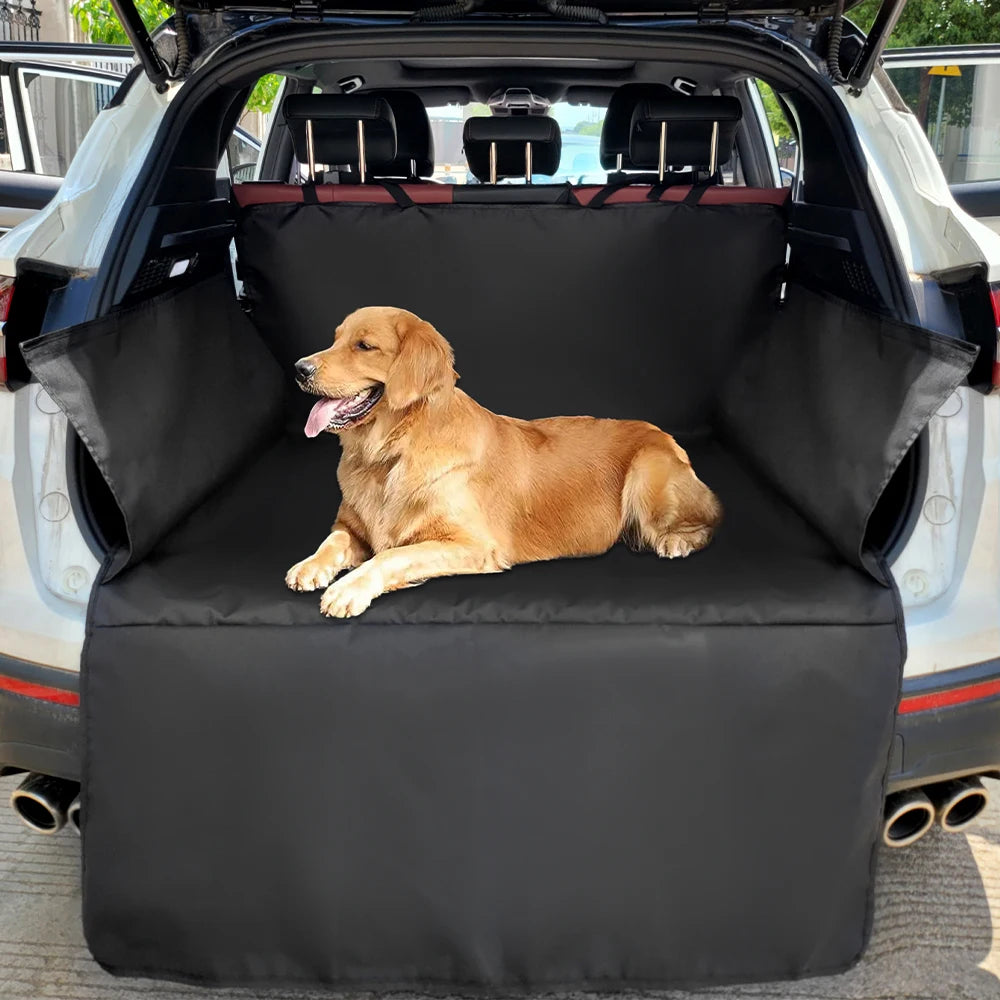 Waterproof 600D Oxford Cloth Dog Car Seat Cover, Pet Travel Dog Carrier, Car Trunk Mat, SUV Cargo Liner For Dogs