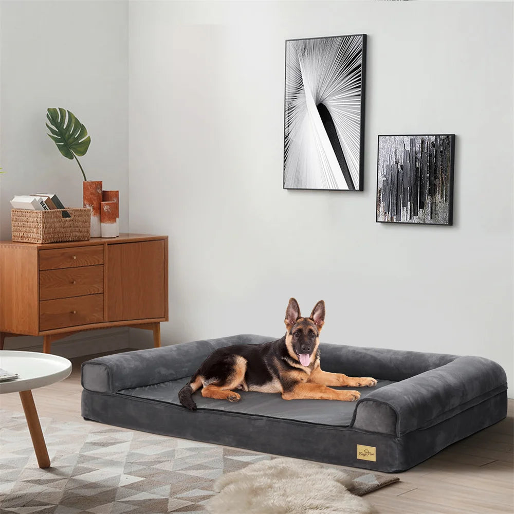 XXXL Large Calming Dog Bed Orthopedic Memory Foam , Waterproof Removable Cover Plush Mat for Small Medium Large Dogs