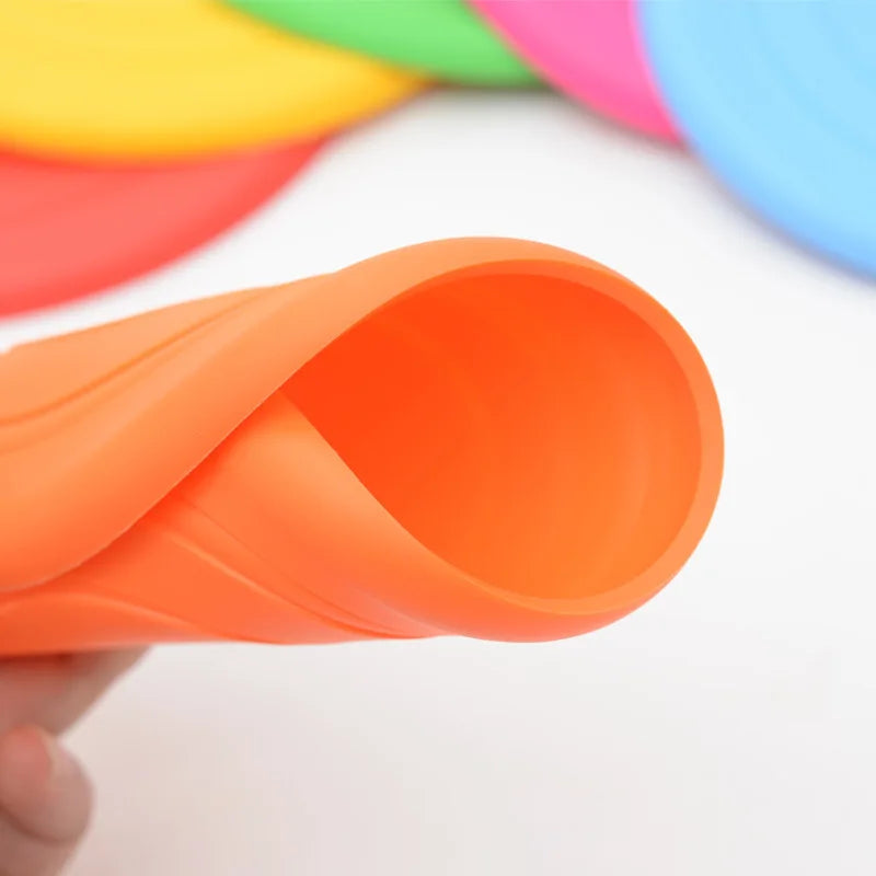 Soft Silicone Flying Saucer, Dog Chew Toy, Training Frisbee, Bite-Resistant