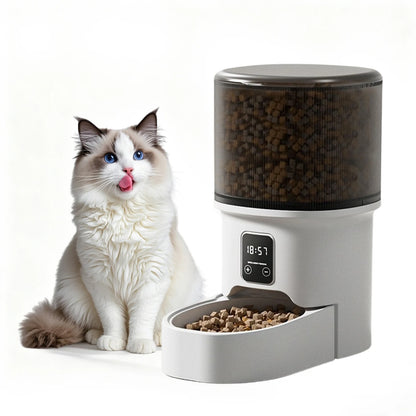 Programmable 4L Automatic Pet Feeder for Small Dogs and Cats, Up to 6 Meals Daily, Timer/Portion Control, Pet Feeding Food Dispenser