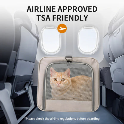 Cat trolley for 2 cats – Cat transport box large with wheels for 2 animals – Transport bag with wheels & safety belts for travel