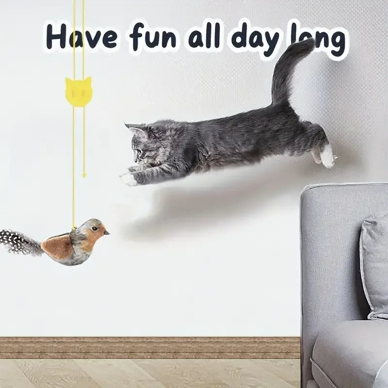 Interactive Touch-Activated Flapping Sparrow Kicking Toy with Realistic Chirping Sound, Suitable for Exercise