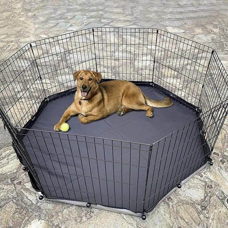 Dog or Puppy Playpen Covered from Sun and Rain, Rain Proof Cover,  Fits 8 Panels Dog Pen For Outdoor or Indoor, Escape-Proof
