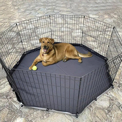 Dog or Puppy Playpen Covered from Sun and Rain, Rain Proof Cover,  Fits 8 Panels Dog Pen For Outdoor or Indoor, Escape-Proof