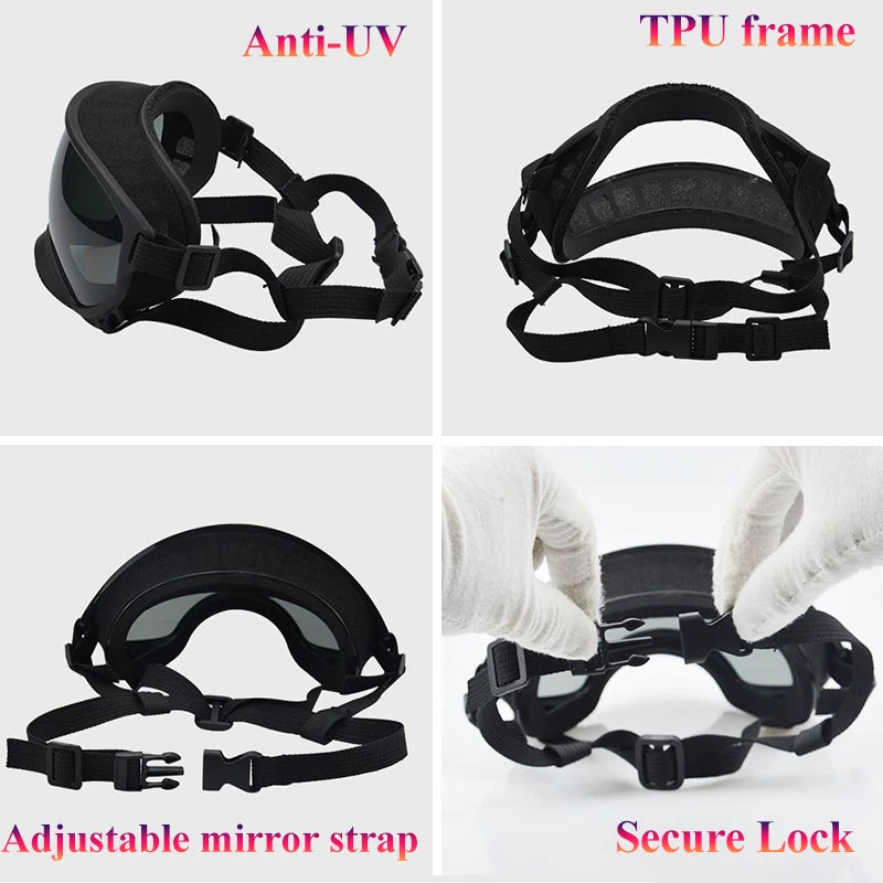 Dog Goggles Anti-UV, Sun Glasses, Eyewear Protection Adjustable and Windproof