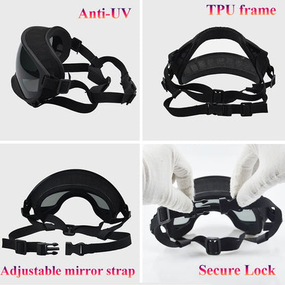 Dog Goggles Anti-UV, Sun Glasses, Eyewear Protection Adjustable and Windproof