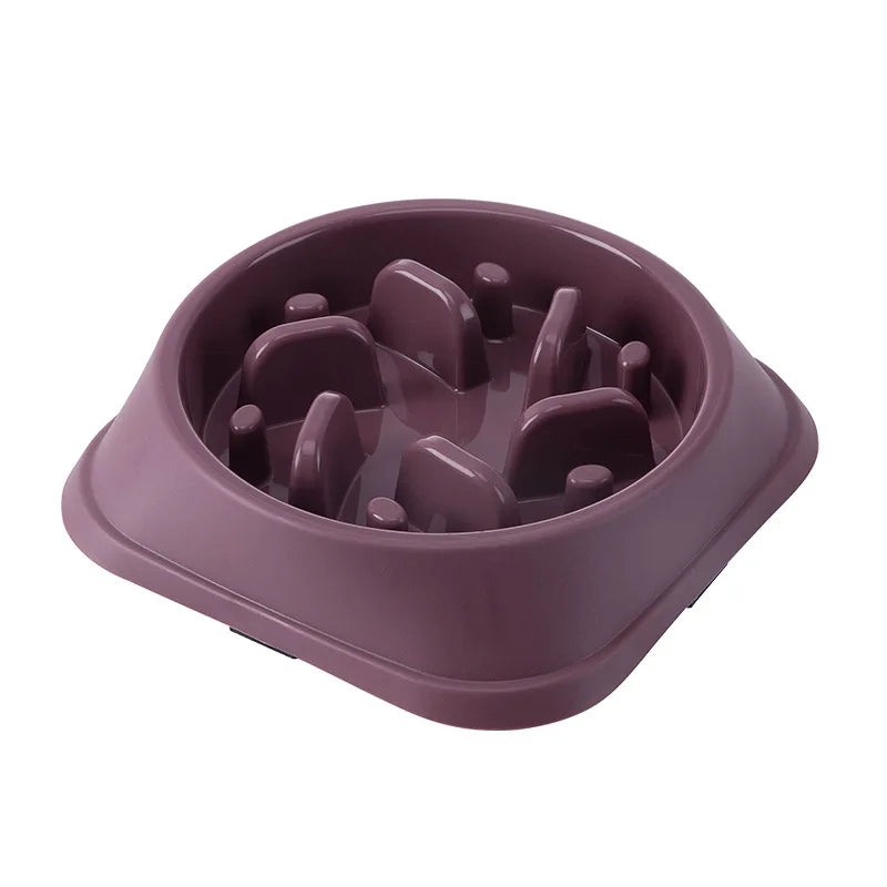 Pet Cat and Dog Slow Food Bowl, Anti-choking , Non-slip, Multiple Colors and Shapes