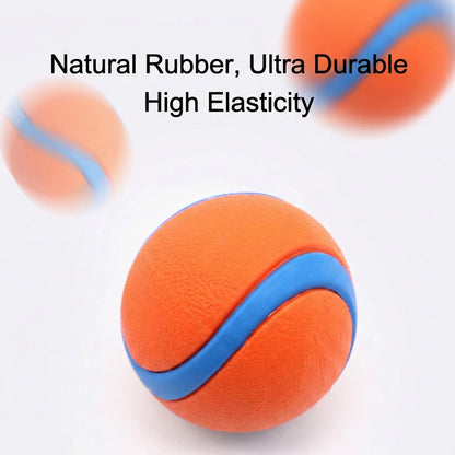 Natural Rubber Pet Bouncy Ball, Ultra Durable & High Elasticity, Interactive Chew Toy for Dogs of All Sizes