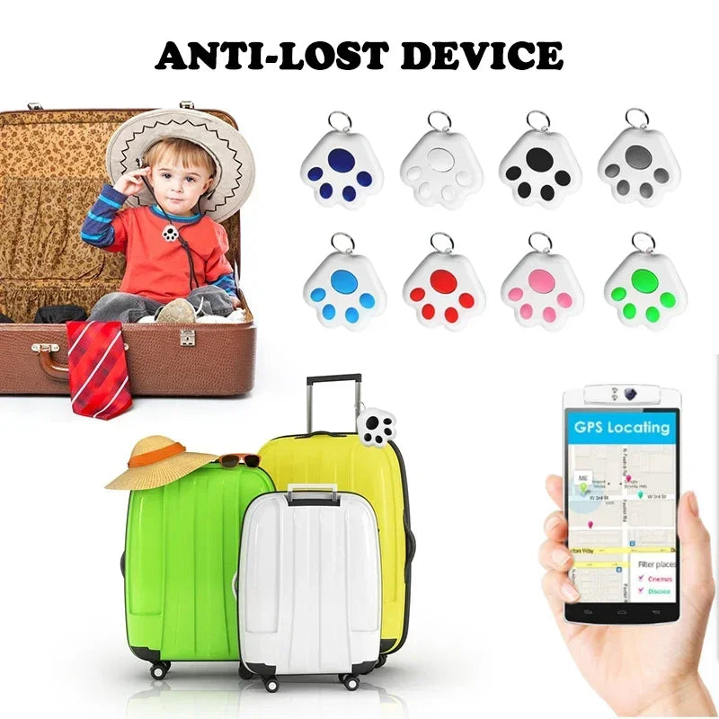 Dog Paw Mini GPS Tracker Cats, Dogs, Children, Elderly, Anti Lost Device, Intelligent Tracking Locator.