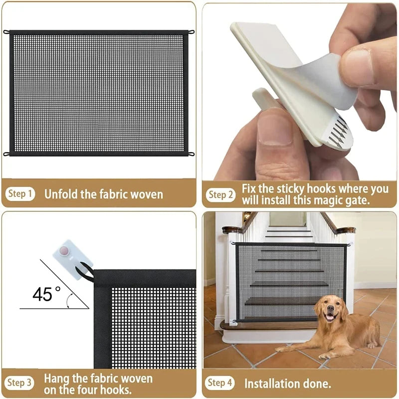 Pet Dog Barrier Fences With 4Pcs Hook, Pet Isolated Network,
