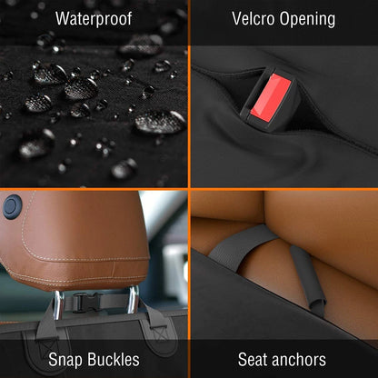 Dog Car Front Seat Cover Waterproof, Non-Slip Pet Cat and Dog Carrier, Folding Pet Carrier Seat Cover for Cars Trucks SUV