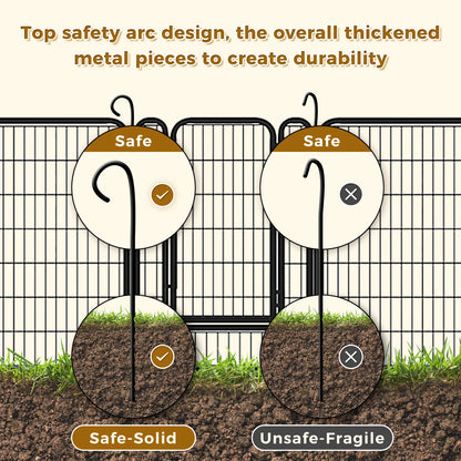 Dog Playpen with Door, Outdoor/Indoor Foldable Metal Pet Fence, Heavy Duty Exercise Pen for Yard, RV Camping