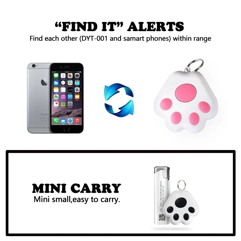 Dog Paw Mini GPS Tracker Cats, Dogs, Children, Elderly, Anti Lost Device, Intelligent Tracking Locator.