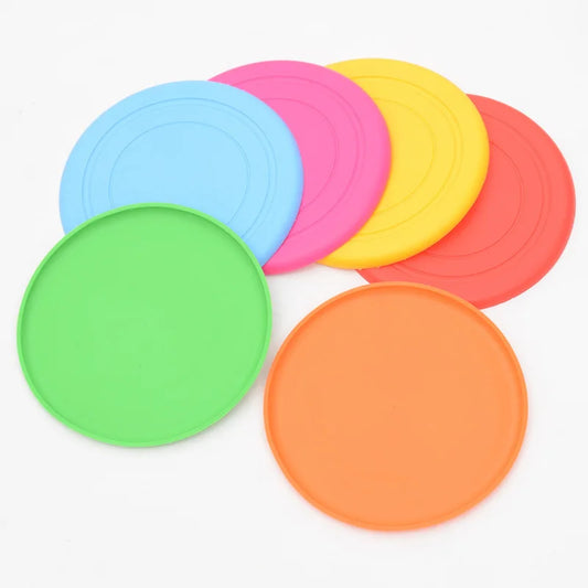Soft Silicone Flying Saucer, Dog Chew Toy, Training Frisbee, Bite-Resistant