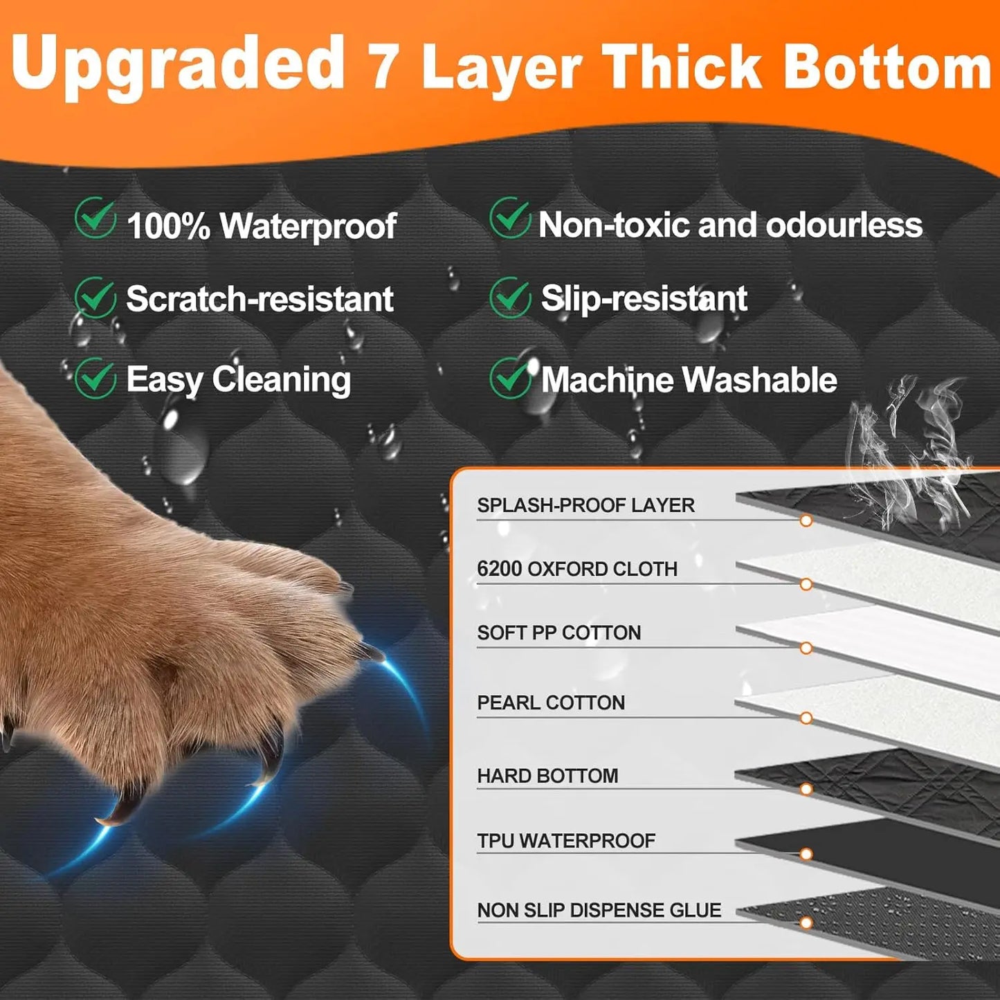 Waterproof Pet Travel Accessories Foldable Dog Car Seat , Car Pet Seat Safety Hammock, Trunk Mat, Car Rear Back Seat Protector