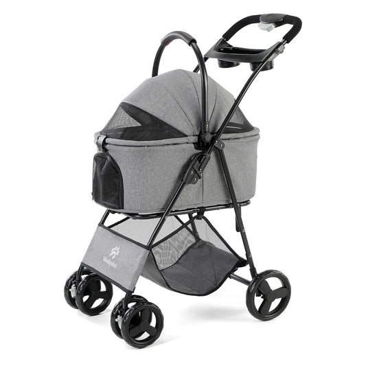3 in 1 Pet Stroller with Removable Carrier, Folding Stroller for Small/Medium Dogs and Cats, Waterproof, All-Terrain