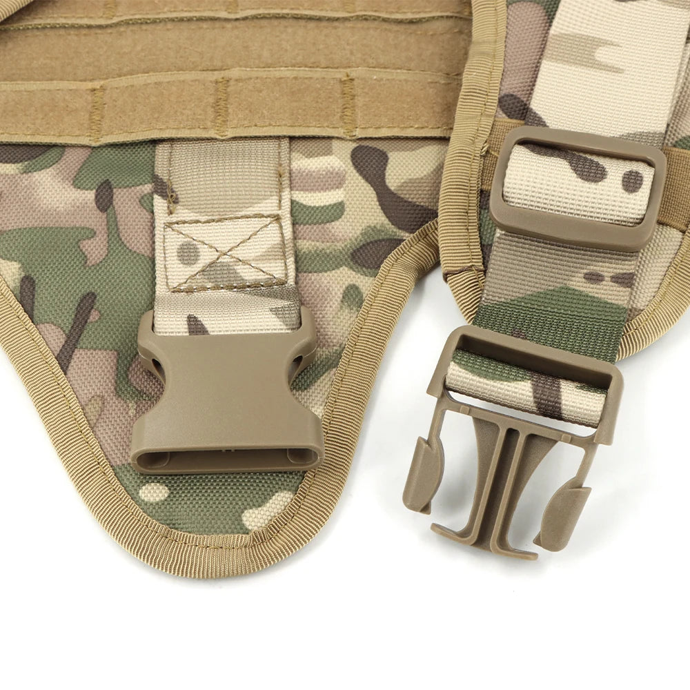 Tactical Dog Harness, Leash Set for Large Dogs, Military Harnesses for Training and Walking or Hunting