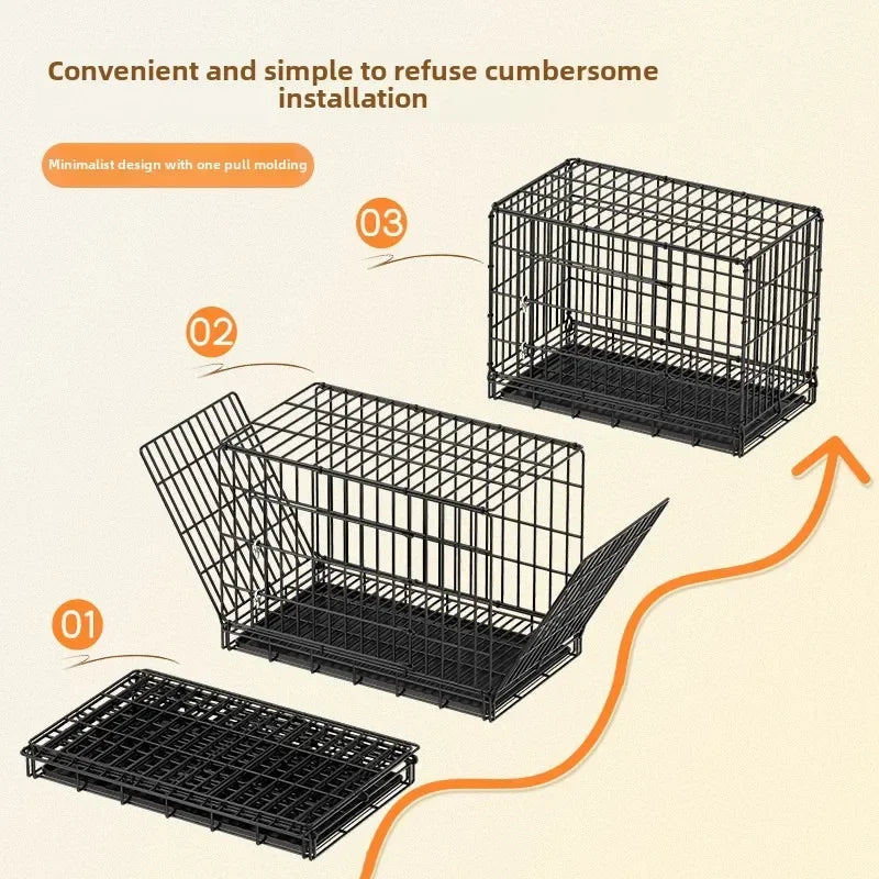 Dog Cage Small Indoor Folding with Toilet Teddy Bigbear, Medium Dog ,Corgi Border, Pet Kennel , House Kennel ,Pets House, Pet Fence