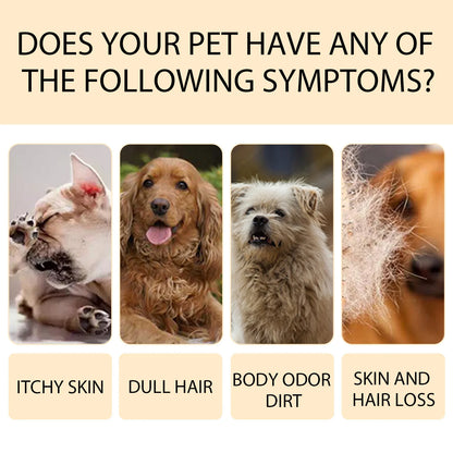 Dog Wash Shampoo: Flea & Mite Killer, Dirt Removal - Anti-Itch, Deodorizing & Moisturizing Formula for Softening Coat