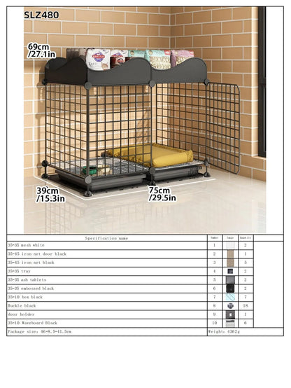 Dog Cage Small Dog Indoor with Separate Toilet Household Corgi Teddy Pomeranian House Kennel Dog Pet Fence