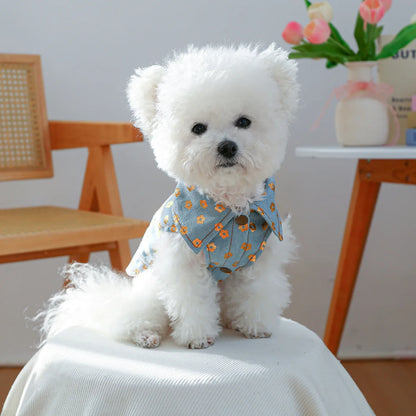 Denim Doggie Pet Jacket, Sleeveless Vest, Jeans Coat, Autumn or Spring Wear,  Apparel For Small, Medium, Dogs or  XS XL sizes for Cat or Puppy