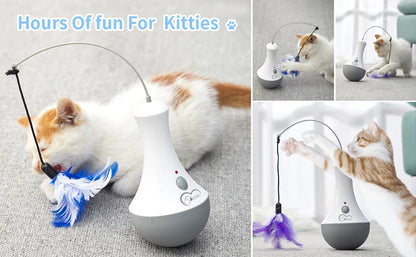 DOEL Cat Interactive Toys, Funny Feather Kitten Teaser