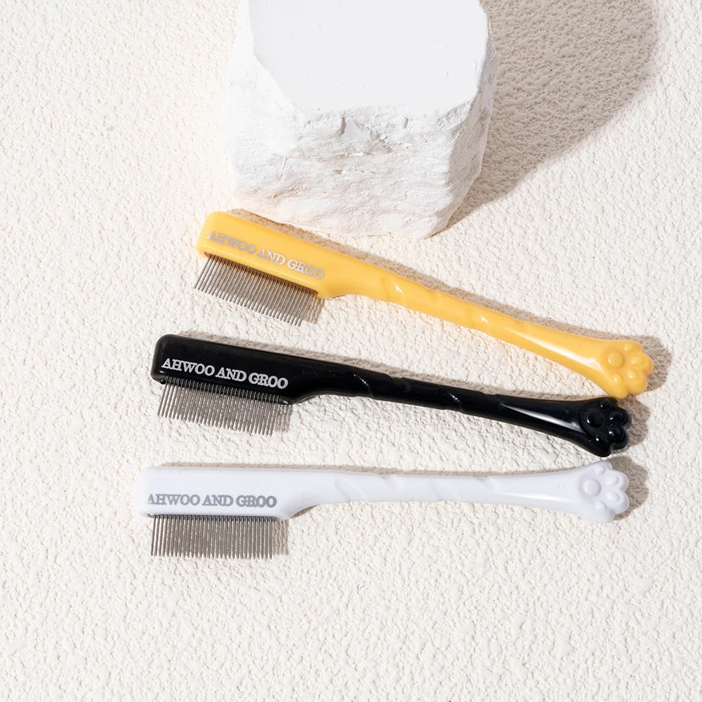 Pet Facial Cleaning Comb Set, Removes Tear Stains, Dog and Cat Hair Repair Scissors, Hair Comb
