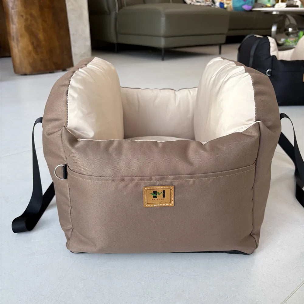 Dog Car Seat with Safety Belt, Four Season Universal Pet Nest Cushion, Washable Dogs, Cats, Sofa Bedding Travel Mattress