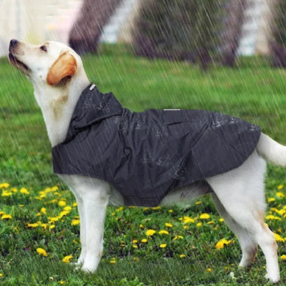 Dog Raincoat, Waterproof Hoodie,  Rain Poncho, Pet Rainwear Clothes with Reflective Stripe for All Sizes